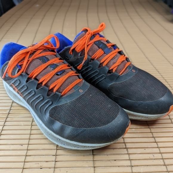 Nike Pegasus 38 Low Textile Trainers DC4073-003 Black/Orange men's sz 9. 182pm - Picture 1 of 10
